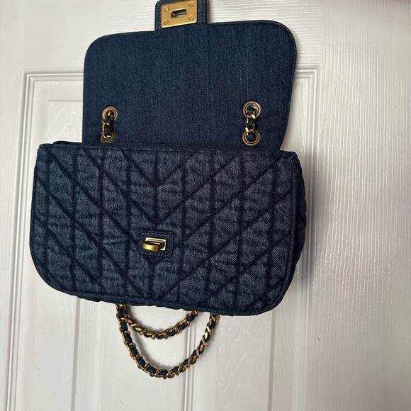 Karl Lagerfeld Agyness Denim Quilted Bag - Picture 4 of 7